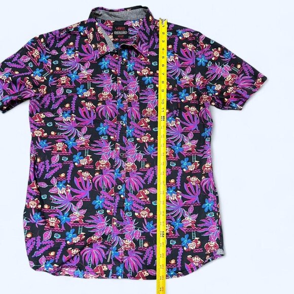 Vans x Nintendo Donkey Kong Shirt Men’s Medium Black Button-Up Short Sleeve - Picture 6 of 8